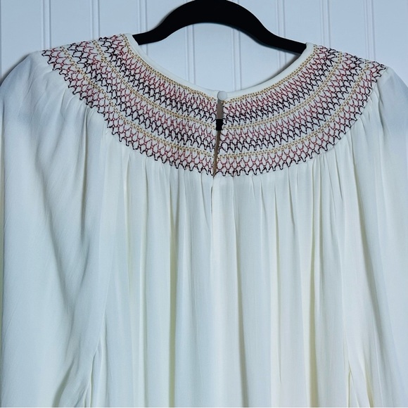 Boden Blouse Embroidered Neck & Cuffs Long Sleeves 20/22 NWT - Picture 9 of 12